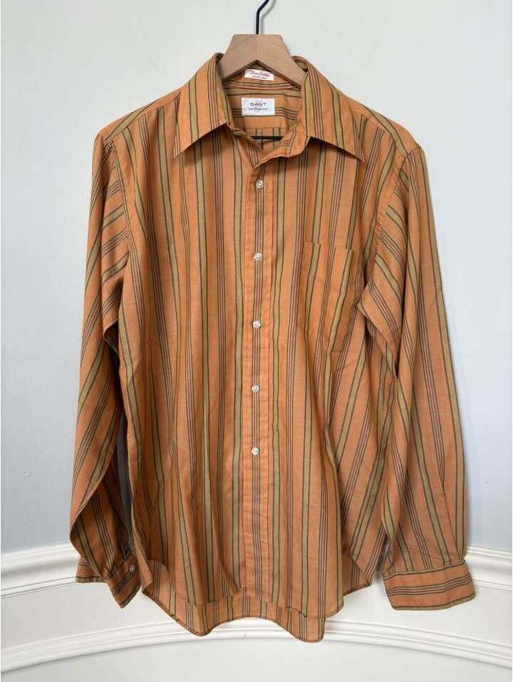 Vintage Gant Shirtmakers Town Collar Striped Long Sleeve Shirt